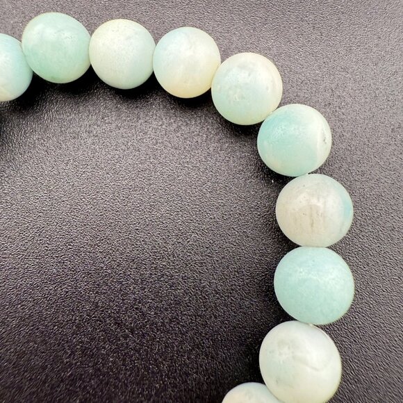 Amazonite‎ Gemstone Bracelet With Sterling Silver Bead - Picture 4 of 8